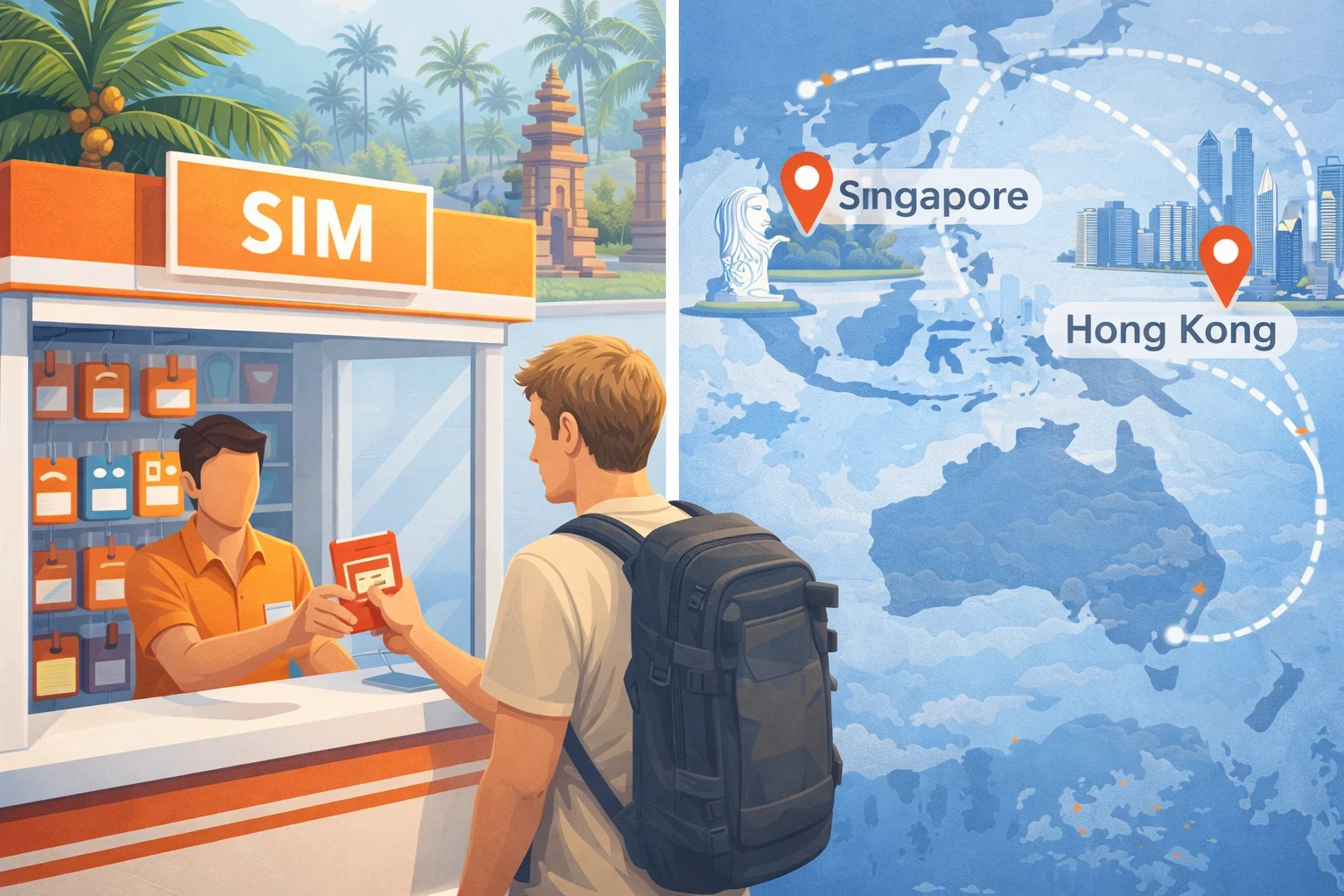 Tourist SIM cards in Bali airport