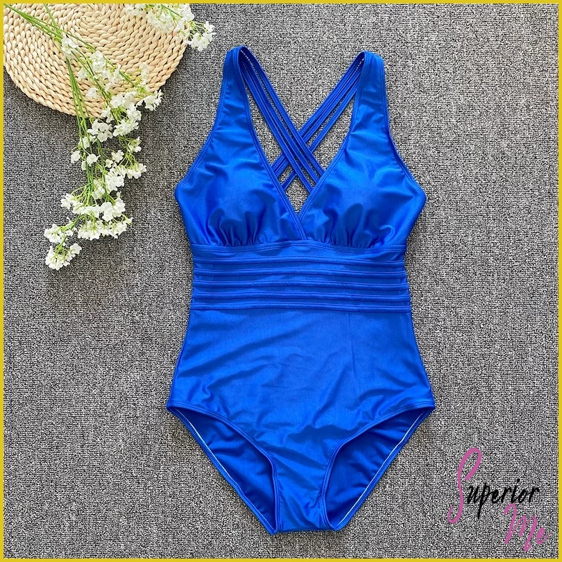 Sexy Cross-Back One Piece Swimsuit for Women – Push Up Monokini Bathing Suit