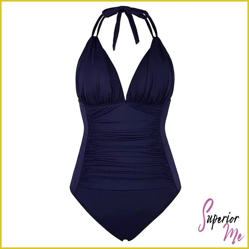 Slimming One Piece Swimsuit with Soft Padding & Adjustable Straps