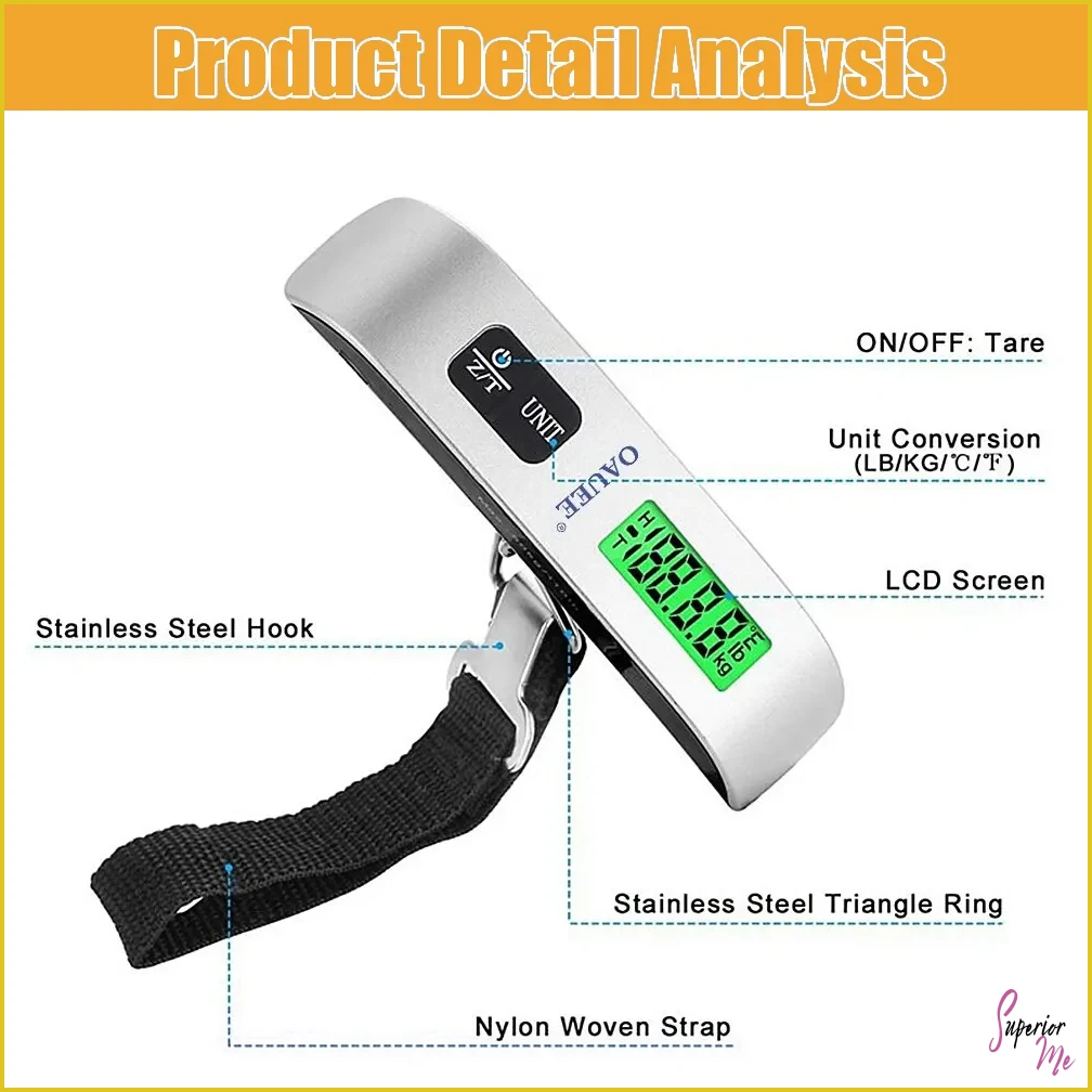 Portable Digital Luggage Scale for Travel Bags and Suitcases