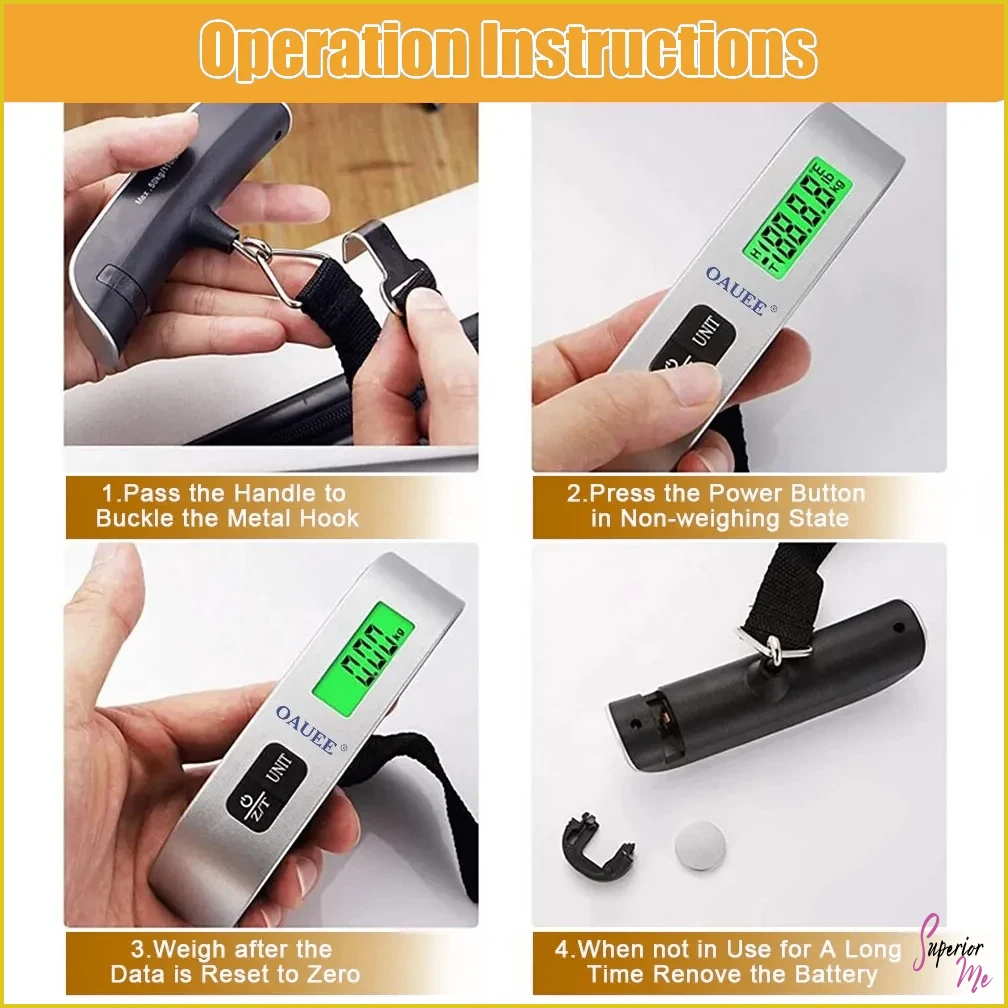 Portable Digital Luggage Scale for Travel Bags and Suitcases
