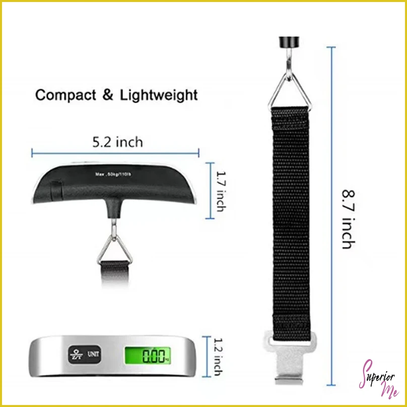 Portable Digital Luggage Scale for Travel Bags and Suitcases